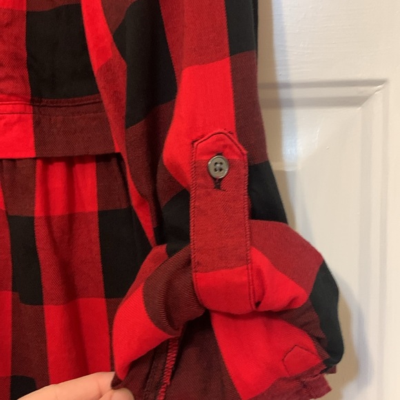 SO red Buffalo plaid dress - Picture 3 of 9